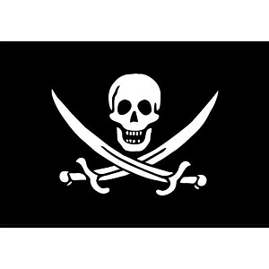 Флаг пиратский 30х45