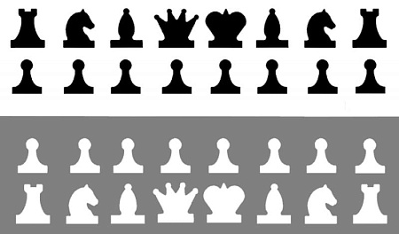 Набор магнитных фигур шахмат для демонстрационной доски
