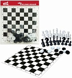 Шашки+шахматы "Бум цена" с картонным поле