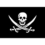 Флаг пиратский 30х45