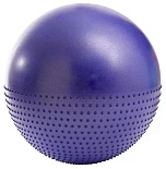 Мяч полумассажный с насосом, 75 см фиолетовый